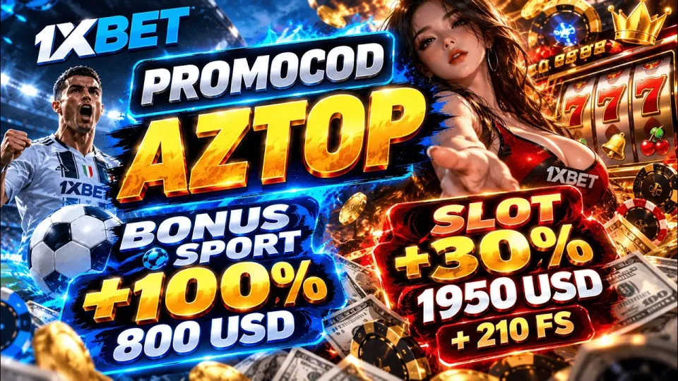 1xbet promocode, how to activate AZTOP and claim your welcome bonus